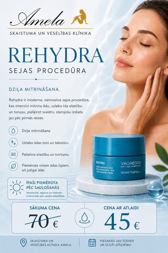 REHYDRA - Intensīvi mitrinoša sejas procedūra